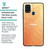 Orange Curve Pattern Glass Case for Samsung Galaxy M31 Prime