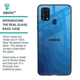 Blue Wave Abstract Glass Case for Samsung Galaxy M31 Prime