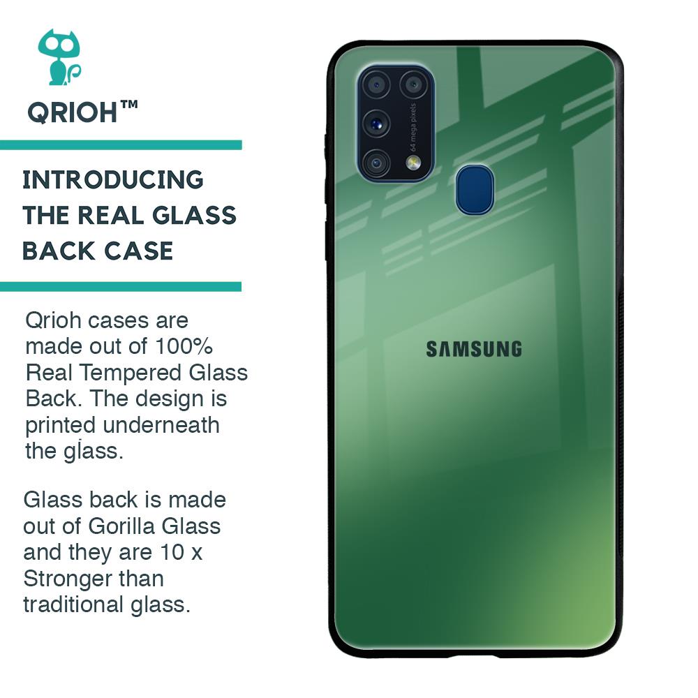 Green Grunge Texture Glass Case for Samsung Galaxy M31 Prime
