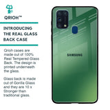 Green Grunge Texture Glass Case for Samsung Galaxy M31 Prime
