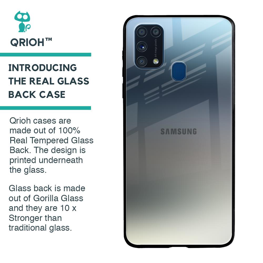 Tricolor Ombre Glass Case for Samsung Galaxy M31 Prime