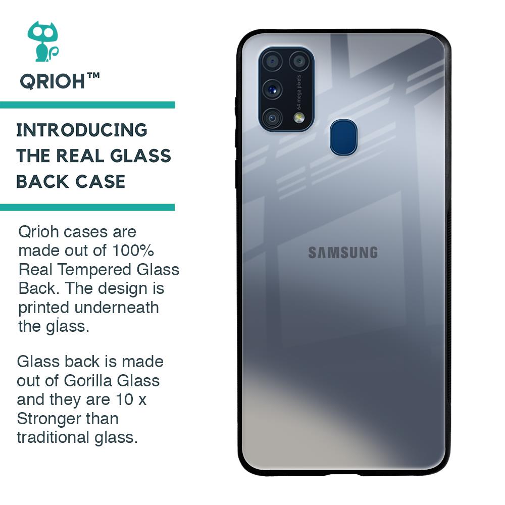 Space Grey Gradient Glass Case for Samsung Galaxy M31 Prime