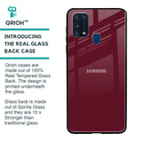 Classic Burgundy Glass Case for Samsung Galaxy M31 Prime