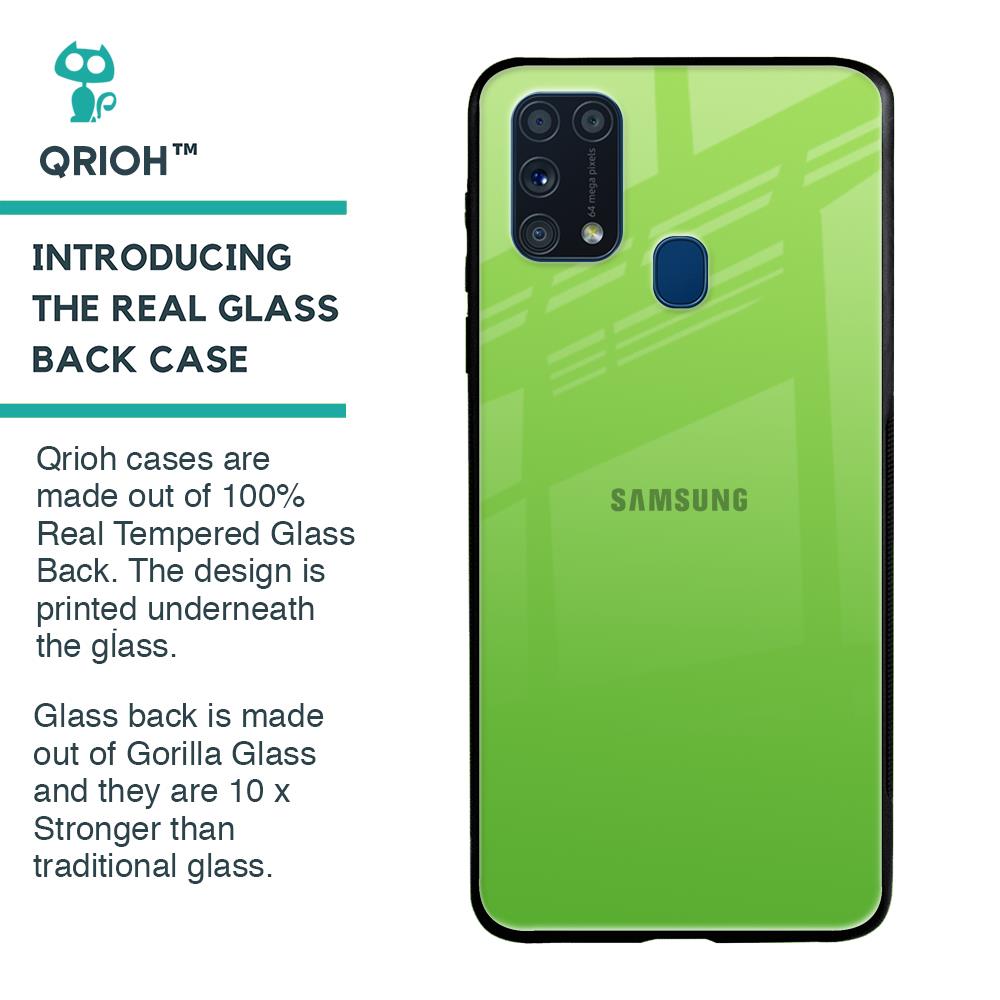 Paradise Green Glass Case For Samsung Galaxy M31 Prime