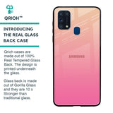 Pastel Pink Gradient Glass Case For Samsung Galaxy M31 Prime