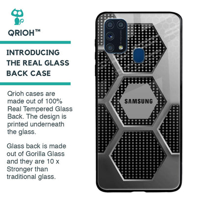 Hexagon Style Glass Case For Samsung Galaxy M31 Prime