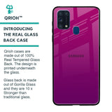 Magenta Gradient Glass Case For Samsung Galaxy M31 Prime