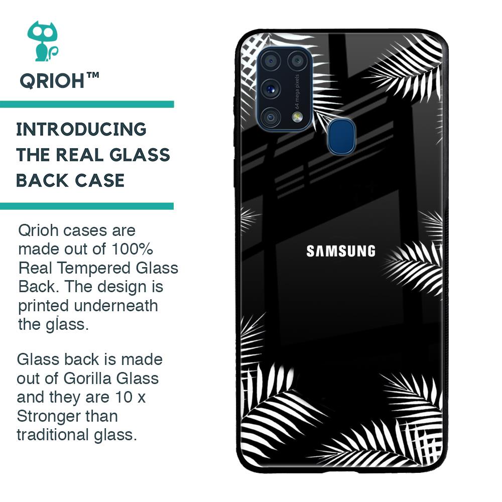 Zealand Fern Design Glass Case For Samsung Galaxy M31 Prime