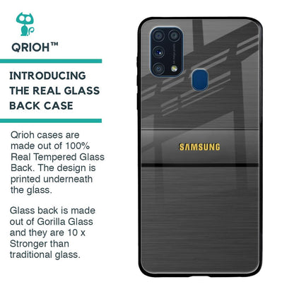 Grey Metallic Glass Case For Samsung Galaxy M31 Prime