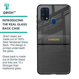 Grey Metallic Glass Case For Samsung Galaxy M31 Prime