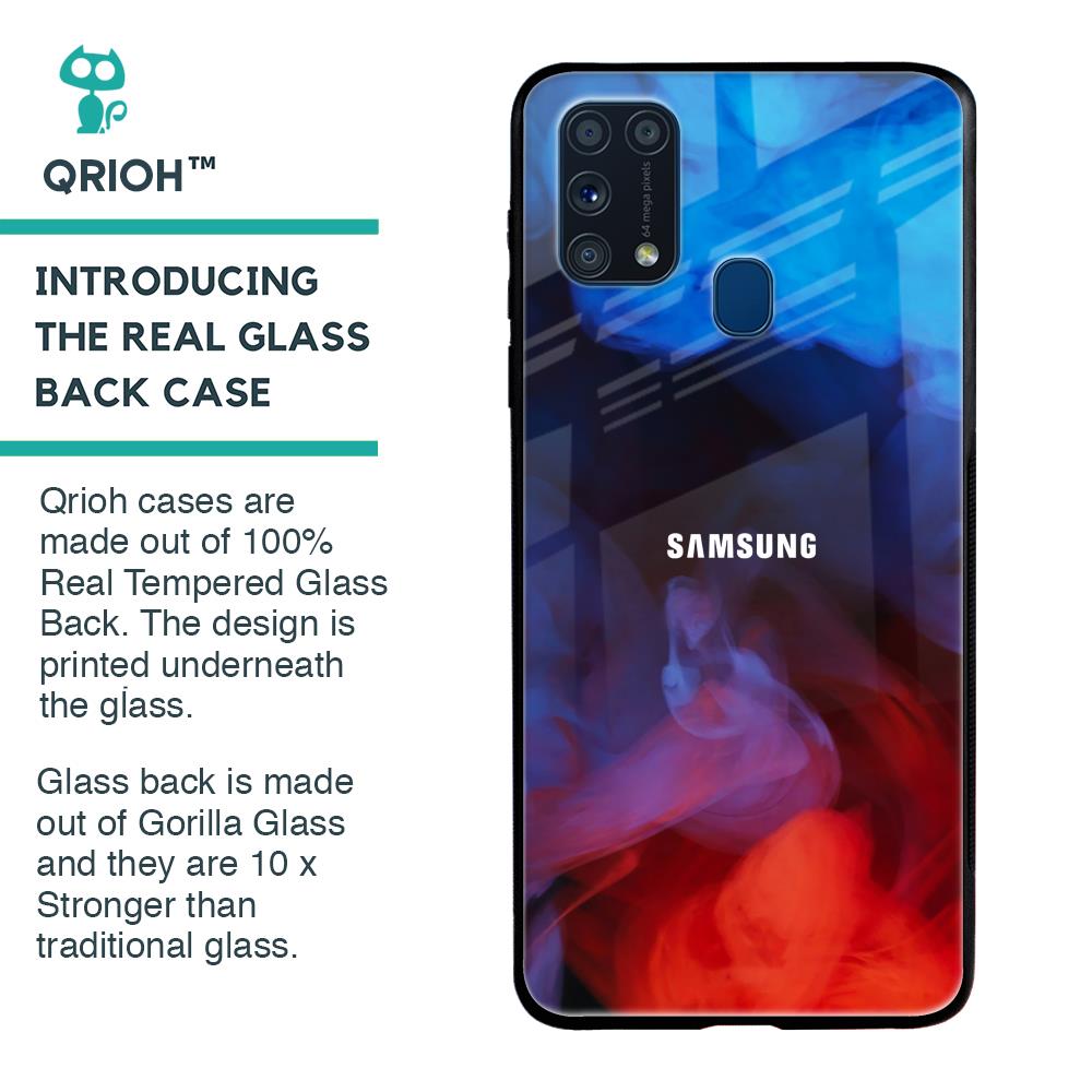Dim Smoke Glass Case for Samsung Galaxy M31 Prime