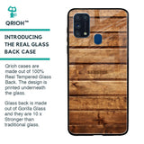 Wooden Planks Glass Case for Samsung Galaxy M31 Prime