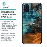 Golden Splash Glass Case for Samsung Galaxy M31 Prime