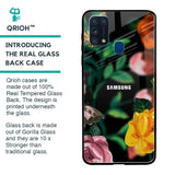 Flowers & Butterfly Glass Case for Samsung Galaxy M31 Prime