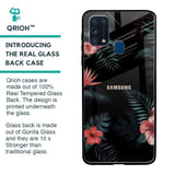 Tropical Art Flower Glass Case for Samsung Galaxy M31 Prime