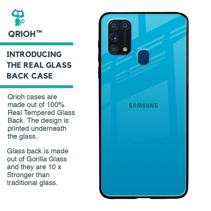 Blue Aqua Glass Case for Samsung Galaxy M31 Prime