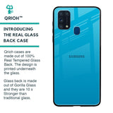 Blue Aqua Glass Case for Samsung Galaxy M31 Prime