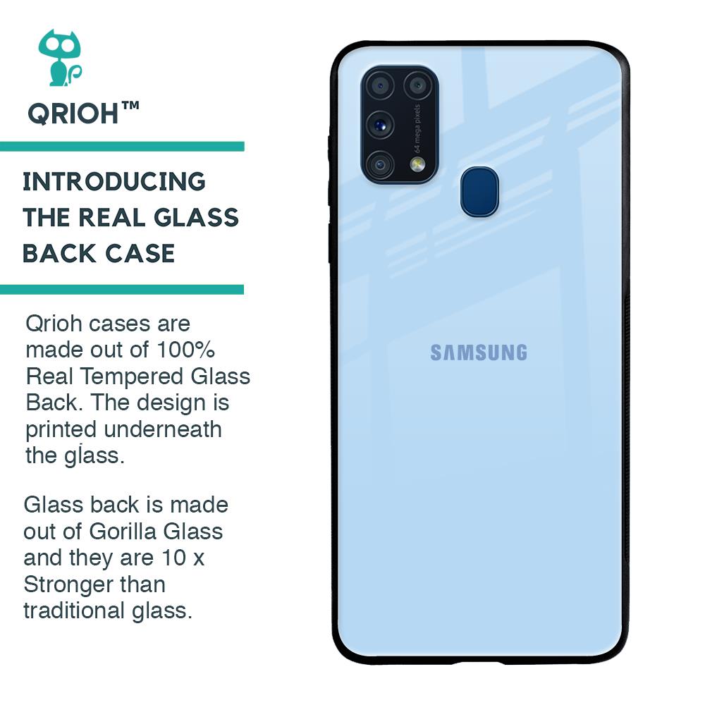 Pastel Sky Blue Glass Case for Samsung Galaxy M31 Prime