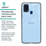 Pastel Sky Blue Glass Case for Samsung Galaxy M31 Prime