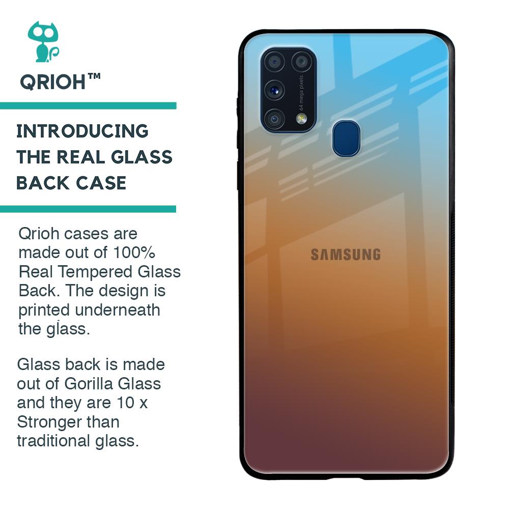 Rich Brown Glass Case for Samsung Galaxy M31 Prime