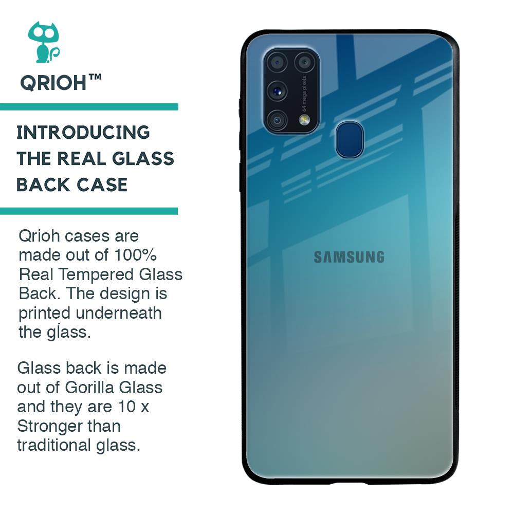 Sea Theme Gradient Glass Case for Samsung Galaxy M31 Prime