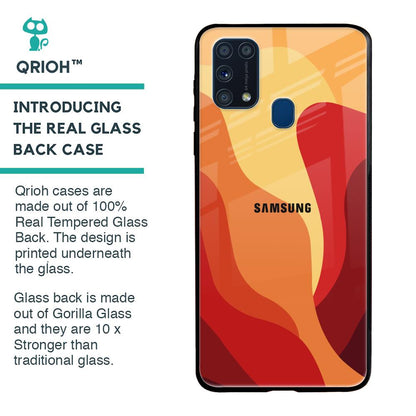 Magma Color Pattern Glass Case for Samsung Galaxy M31 Prime