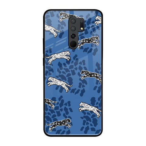 Blue Cheetah Poco M2 Glass Back Cover Online