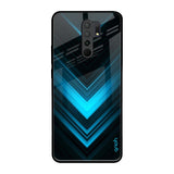 Vertical Blue Arrow Poco M2 Glass Back Cover Online