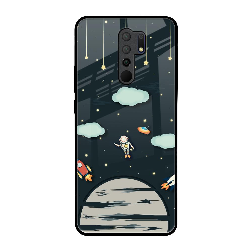 Astronaut Dream Poco M2 Glass Back Cover Online