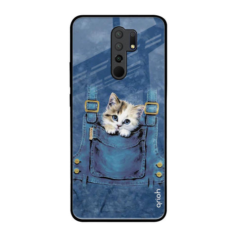 Kitty In Pocket Poco M2 Glass Back Cover Online