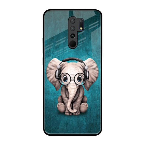 Adorable Baby Elephant Poco M2 Glass Back Cover Online