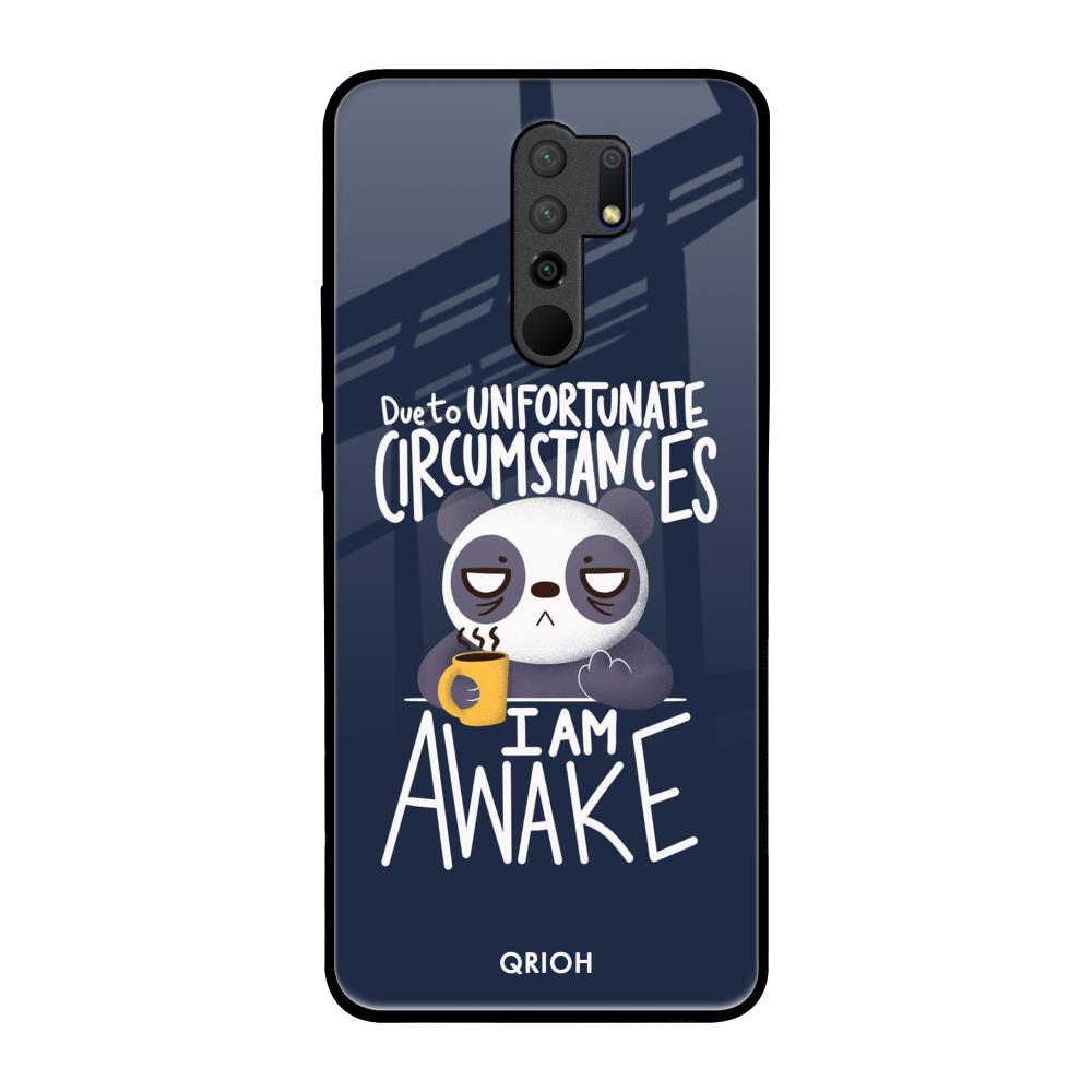 Struggling Panda Poco M2 Glass Back Cover Online