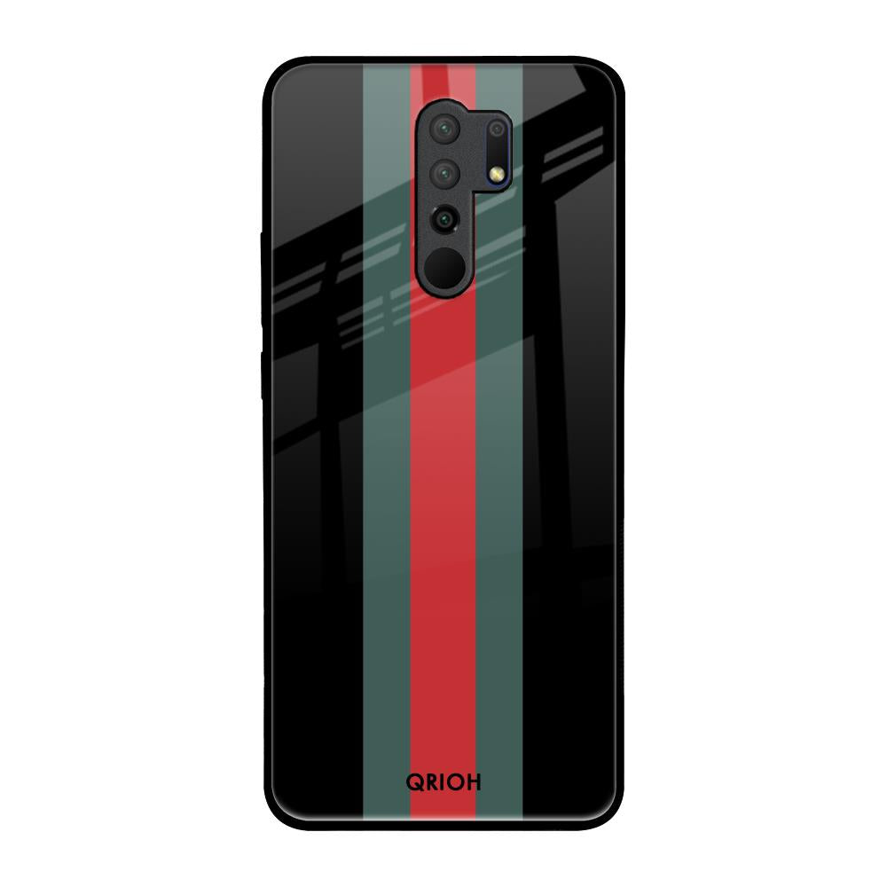 Vertical Stripes Poco M2 Glass Back Cover Online