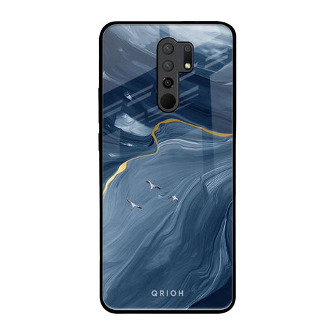 Deep Ocean Marble Poco M2 Glass Back Cover Online