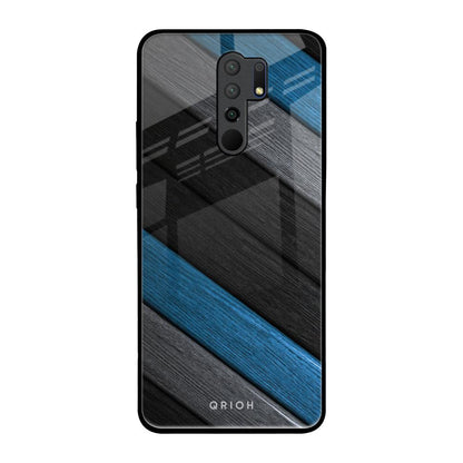 Multicolor Wooden Effect Poco M2 Glass Back Cover Online