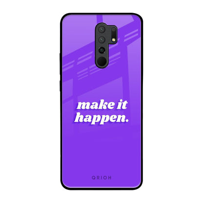 Make it Happen Poco M2 Glass Back Cover Online