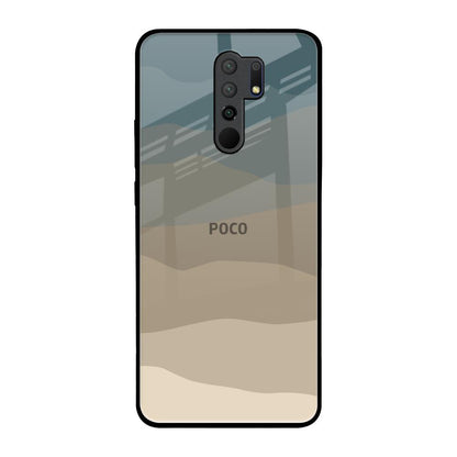 Abstract Mountain Pattern Poco M2 Glass Back Cover Online
