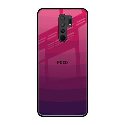 Wavy Pink Pattern Poco M2 Glass Back Cover Online