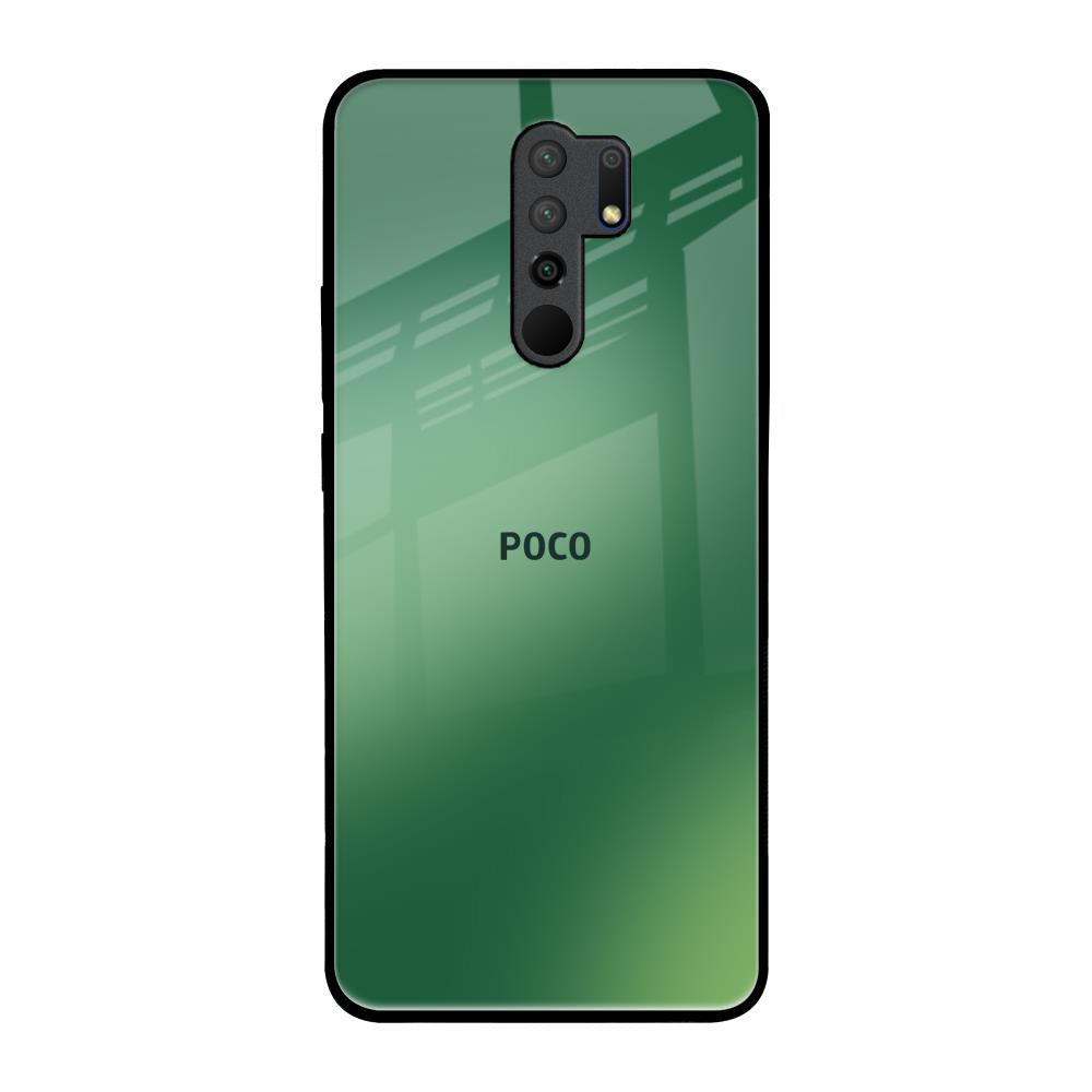 Green Grunge Texture Poco M2 Glass Back Cover Online