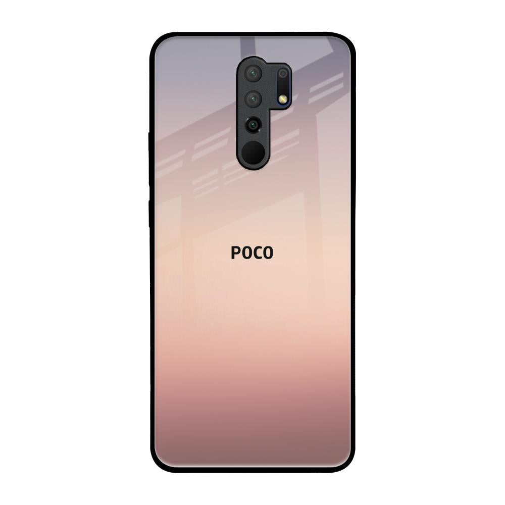 Golden Mauve Poco M2 Glass Back Cover Online