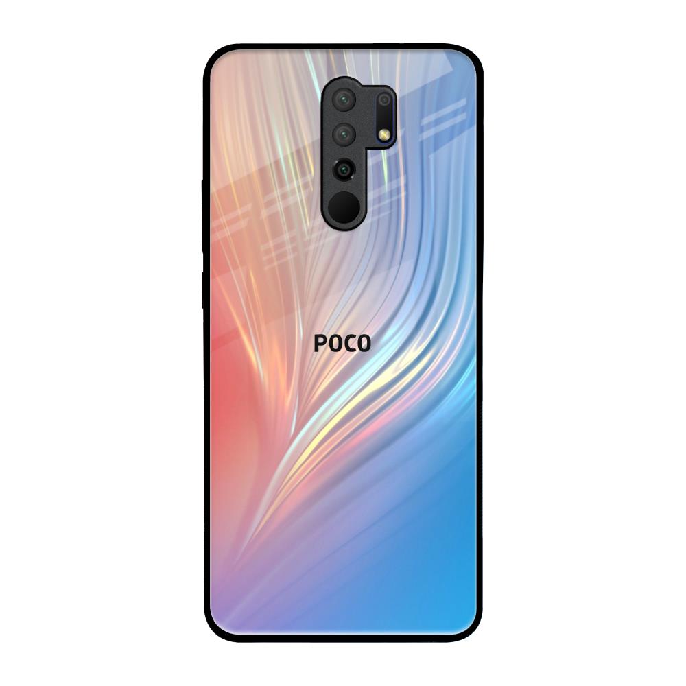 Mystic Aurora Poco M2 Glass Back Cover Online