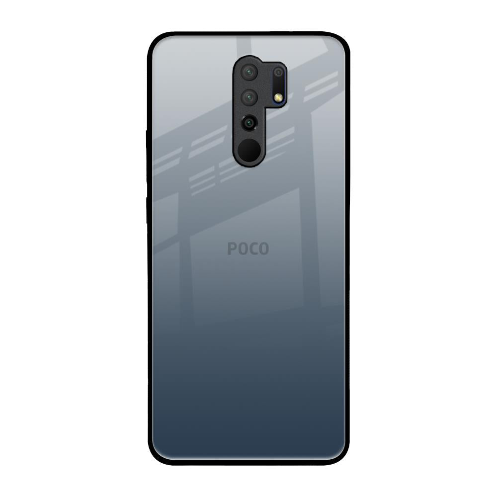 Smokey Grey Color Poco M2 Glass Back Cover Online