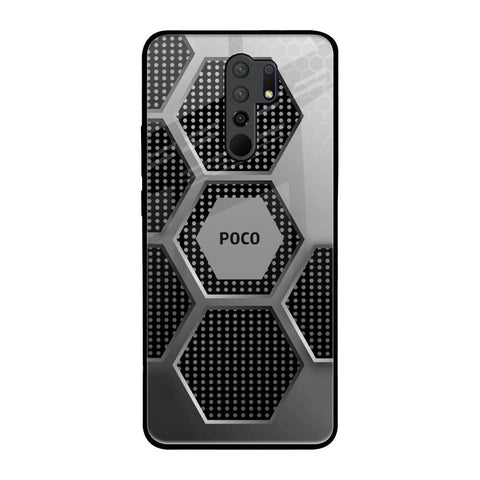 Hexagon Style Poco M2 Glass Back Cover Online