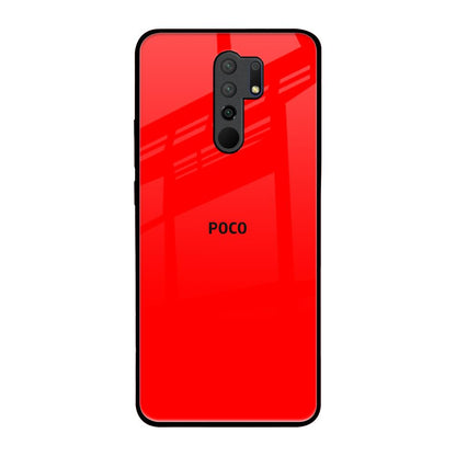 Blood Red Poco M2 Glass Back Cover Online