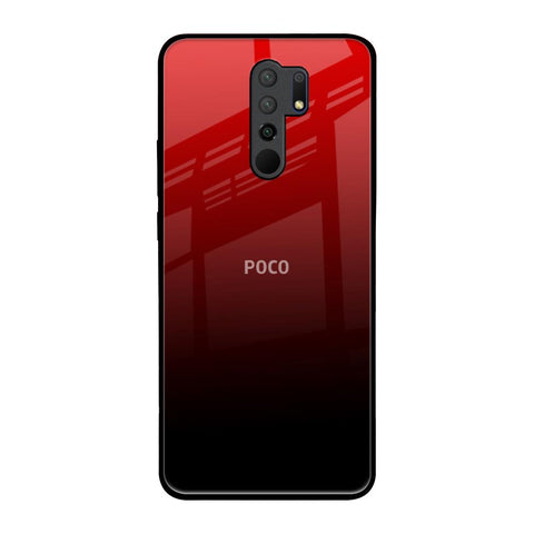 Maroon Faded Poco M2 Glass Back Cover Online