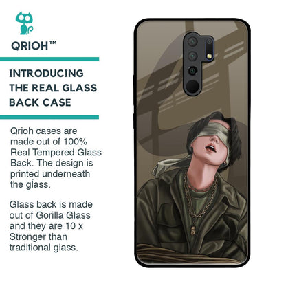 Blind Fold Glass Case for Poco M2