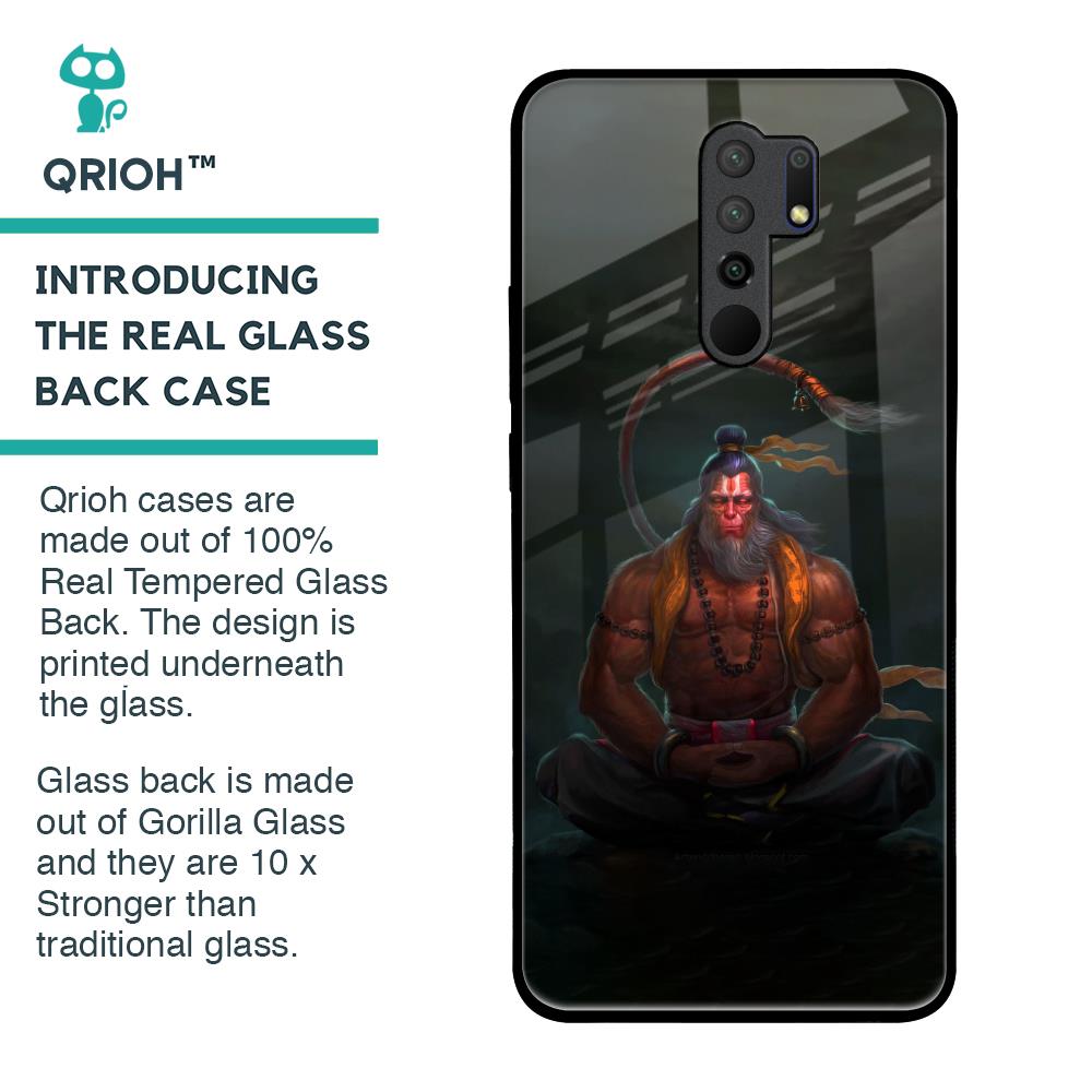 Lord Hanuman Animated Glass Case for Poco M2