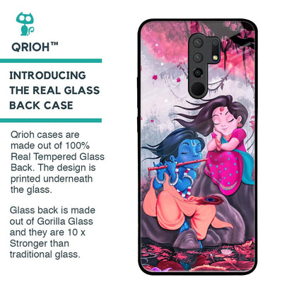 Radha Krishna Art Glass Case for Poco M2