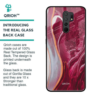 Crimson Ruby Glass Case for Poco M2
