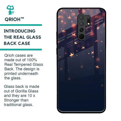 Falling Stars Glass Case For Poco M2